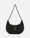 Marc Jacobs The Small Curve Rhinestone J Shoulder Bag In Black