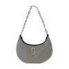 Marc Jacobs The Small Curve Leather Shoulder Bag In Silver