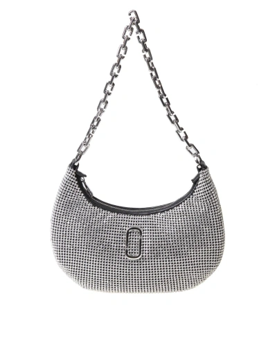 MARC JACOBS THE SMALL CURVE SHOULDER BAG WITH RHINESTONE