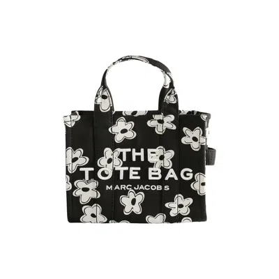 Pre-owned Marc Jacobs The Small Daisy Canvas Tote Bag 'black/white' | Women's Size Onesize