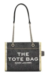 Marc Jacobs The Denim Chain Small Tote Bag In Black