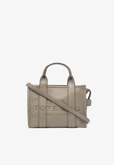 Marc Jacobs The Small Grained Leather Tote Bag In Gray
