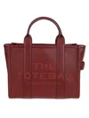 Marc Jacobs The Leather Medium Tote Bag In Red