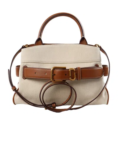 Marc Jacobs The Small Satchel Belted Tote Bag In Neutral