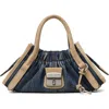 Marc Jacobs The Small Cristina Denim Suede Satchel In Blue