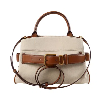Pre-owned Marc Jacobs The Small Satchel Canvas Bag 'beige' | Tan | Women's Size Onesize In Brown