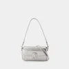 Marc Jacobs The Metallic Leather Clover Shoulder Bag In Silver