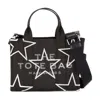 Marc Jacobs Structured Black Handbag With Star Motif And Versatile Strap