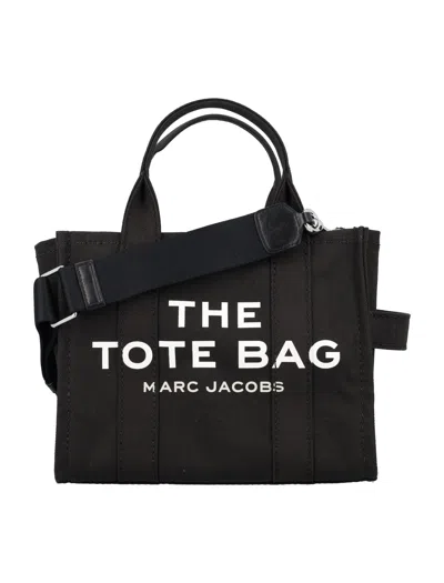 Marc Jacobs Small Canvas Logo Tote Bag In Black
