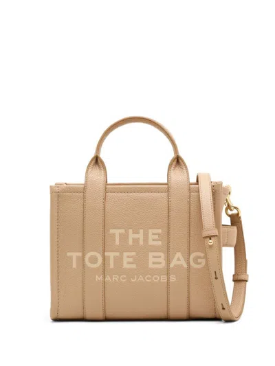 Marc Jacobs The Leather Small Tote Camel Handbag In Beige