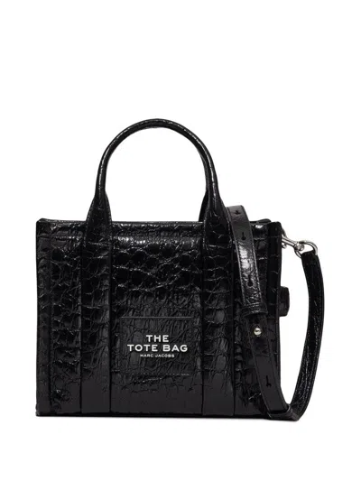 Marc Jacobs Black Small 'the Croc-embossed' Tote