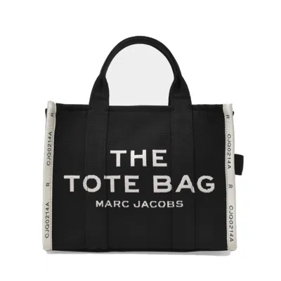 Marc Jacobs The Small Tote Bag In Black Canvas