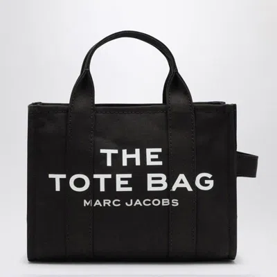 Marc Jacobs The Small Tote Bag In Black Canvas In Metallic