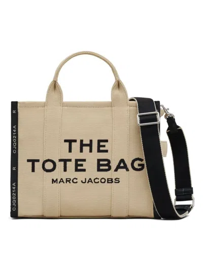 Marc Jacobs The Small Tote Bag Jacquard In Beige