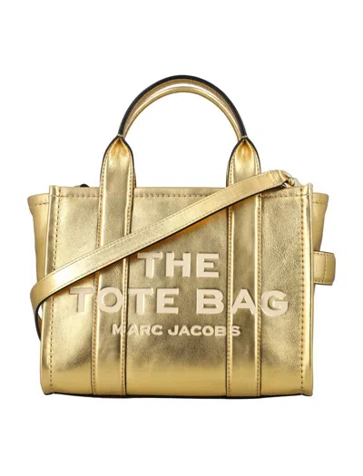 Marc Jacobs The Small Tote Bag Metallic In Yellow