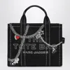 Marc Jacobs The Small Tote Bag Nera In Canvas With Designs In Black
