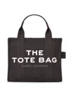 Marc Jacobs The Small Tote Bag In Black Canvas In Black