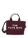 Marc Jacobs The Small Tote Bordeaux Handbag With Logo Lettering On The Front In Cotton Woman In Burgundy