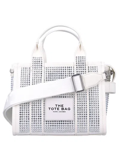 Marc Jacobs The Crystal Canvas Small Tote Bag In White
