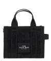 Marc Jacobs The Small Tote In Canvas With Applied Crystals In Black
