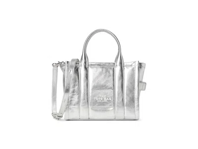 Marc Jacobs The Tote Bag Small Leather Tote Bag In Silver