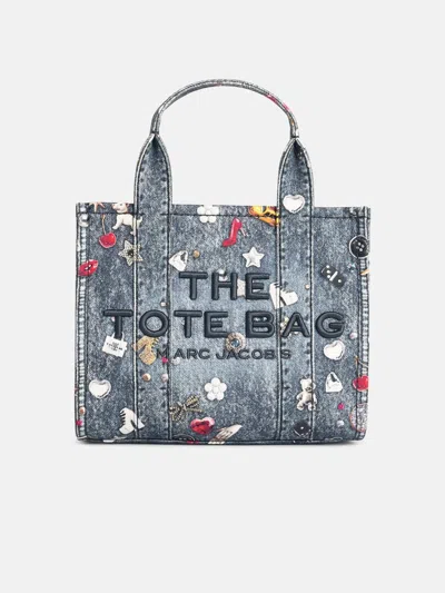 Marc Jacobs 'the Small Tote L'oeil Trinket Canvas' Blue Denim Bag