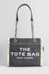 Marc Jacobs The Denim Chain Small Tote Bag In Black