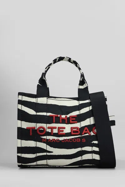 Marc Jacobs The Tote Small Canvas Tote In Black And White