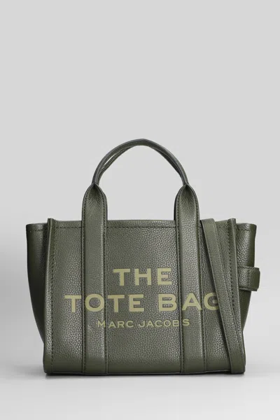 Marc Jacobs The Small Tote Tote In Green Leather In Gray
