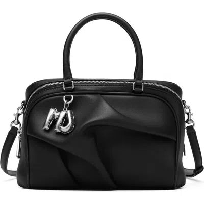 Marc Jacobs The Small Wave Leather Satchel In Black