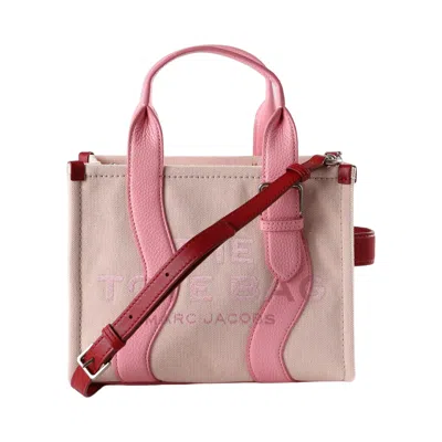 Pre-owned Marc Jacobs The Small Wavy Canvas Tote Bag 'powder Pink' | Women's Size Onesize