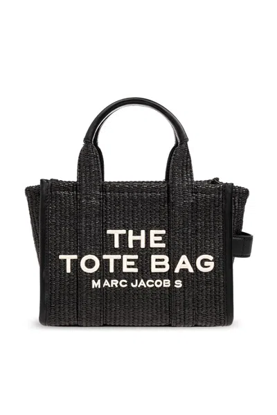 Marc Jacobs The Small Woven Top Handle Bag In Black