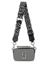 Marc Jacobs 'the Snapshot' Black Shoulder Bag With Metal Logo At The Front