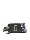 Marc Jacobs Compact Textured Leather Bag With Gold-tone Logo In Black