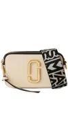 Marc Jacobs The Snapshot Cloud White Multi Leather Camera Bag In Cloud White/multi