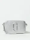 Marc Jacobs The Snapshot Bag In Laminated Saffiano Leather In Silver