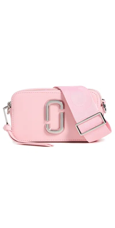 Marc Jacobs The Snapshot Leather Crossbody Bag In Pink