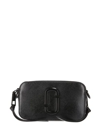 Marc Jacobs The Snapshot Leather Camera Bag In Black