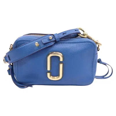 Pre-owned Marc Jacobs The Snapshot Blue Leather Camera Bag