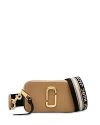 Marc Jacobs The Snapshot Crossbody Bags Brown In Camel Multi/gold