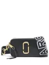 Marc Jacobs Compact Textured Leather Bag With Gold-tone Logo In Black