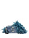 Marc Jacobs The Croc-embossed Snapshot Crossbody Bag In Blue