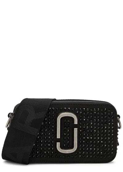 MARC JACOBS MARC JACOBS THE SNAPSHOT CANVAS CRYSTAL-EMBELLISHED CROSS-BODY BAG