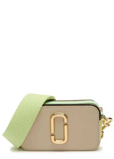 Marc Jacobs The Snapshot Colour-blocked Leather Cross-body Bag In Mint