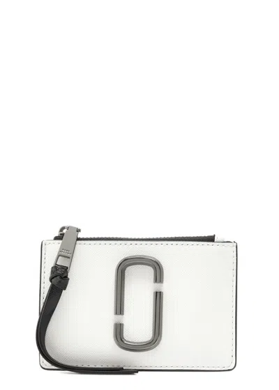 Marc Jacobs The Snapshot Colour-blocked Leather Wallet In White