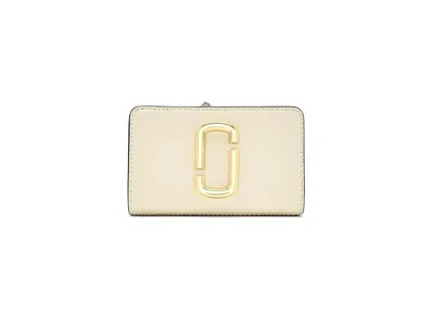 Marc Jacobs The Snapshot Compact Wallet Wallet Handbags Cloud White Multi: One Size In Sand
