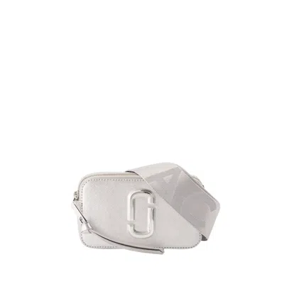 Marc Jacobs The Snapshot Crossbody - Leather - Silver In White