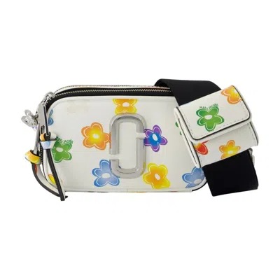 Marc Jacobs The Snapshot Crossbody - Leather - White In Gray