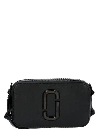 Marc Jacobs Snapshot Dtm Saffiano Leather Crossbody Bag In Black