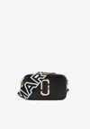 Marc Jacobs Compact Textured Leather Bag With Gold-tone Logo In Black
